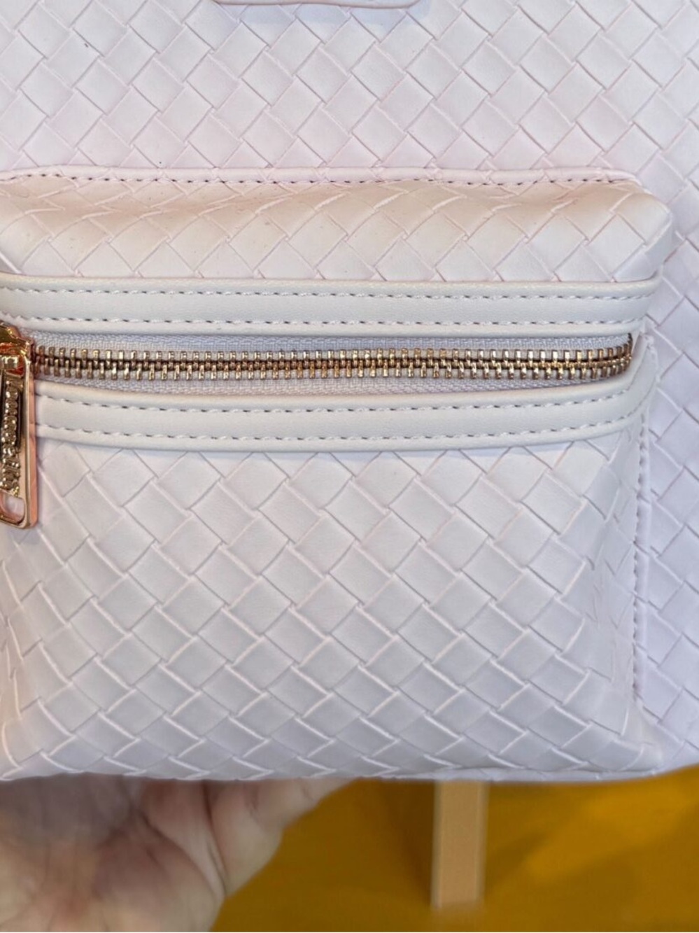 Disney Parks Loungefly Mini Backpack - Blush Pink Woven Mickey - Picture 2 of 10
